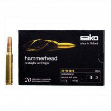 Munizioni SAKO cal. 30.06 Spr. 180 gr. Hammerhead Round Nose Soft Point Bonded.